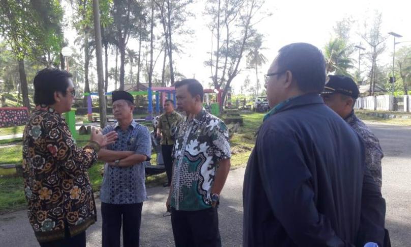 Sesda BS (Yudi Satria) saat meninjau lokasi dan persiapan festival Ayiak Manna