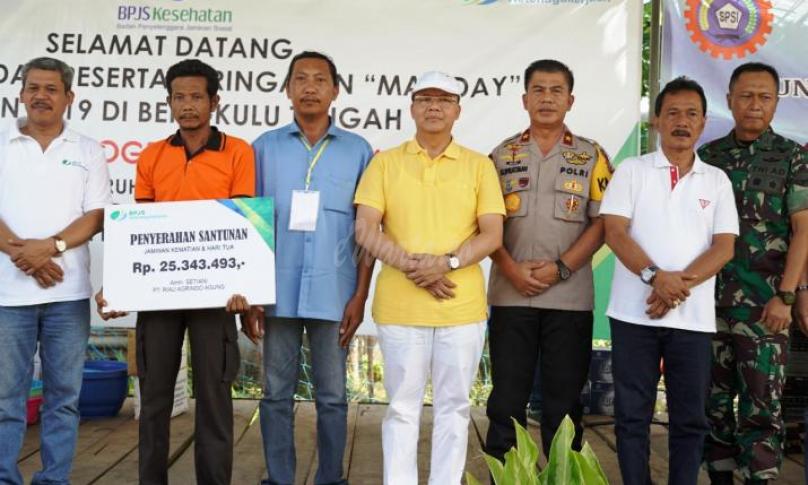Peringatan May Day yang dipusatkan di Kecamatan Talang Empat Bengkulu Tengah, satu bukti bahwa SPSI Bengkulu memiliki empati sosial tinggi.