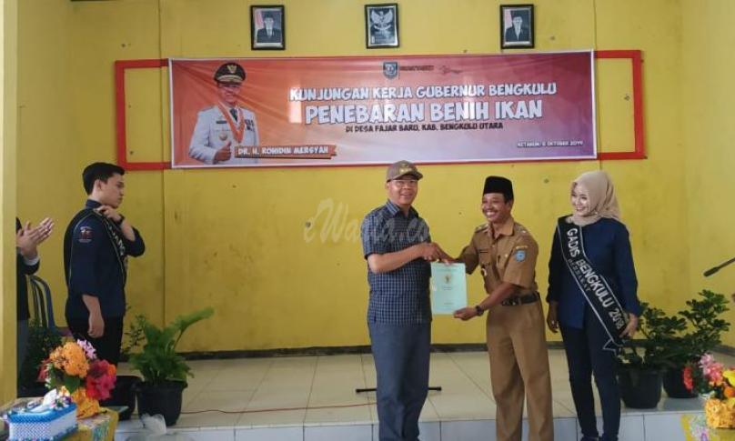 Pemprov Bengkulu terima hibah tanah dari warga Desa Fajar Baru, Bengkulu Utara Selasa (08/10)