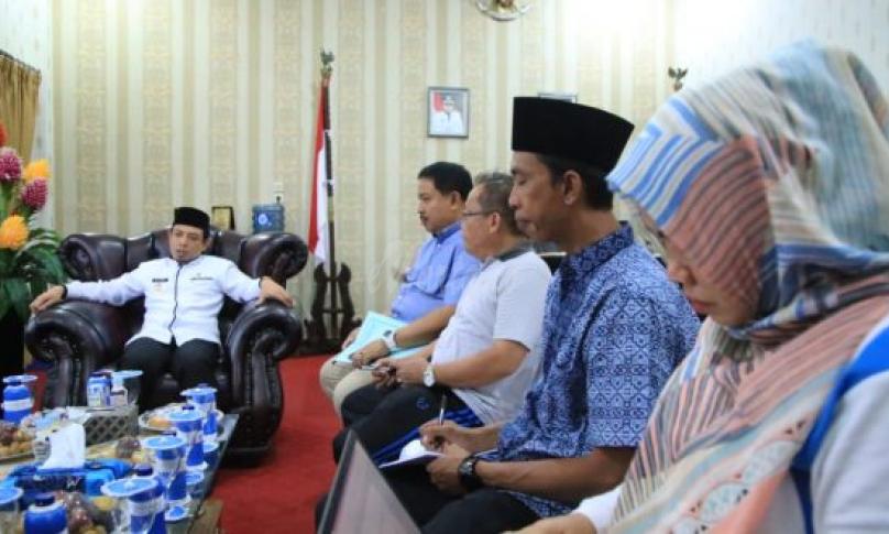 Wakil Walikota Bengkulu (Dedy Wahyudi, MM) saat menerima pengurus Baznas kota Bengkulu