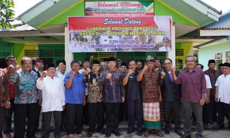 Desa Rama Agung sebagai desa Pecontohan Umat Beragama