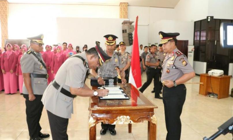 Sertijab 4 Pejabat Utama Polda Bengkulu dan dua Kapolres.