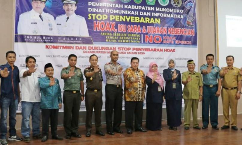 Deklarasi penyebaran hoakd atau berita bohong di wilayah hukum Mukomuko.