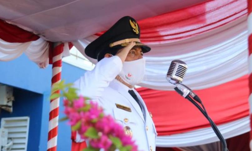 Wakil Walikota Bengkulu Dedy Wahyudi bertindak sebagai Inspektur Upacara