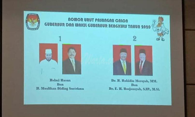 Undian nomor urut cagub Bengkulu