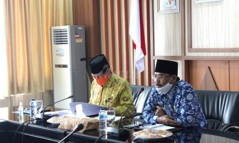 Rapat Koordinasi Antisipasi Ancaman Bencana Hidrometeorologi di wilayah Provinsi Bengkulu, Kamis (19/11) di Ruang Rafflesia Kantor Gubernur.