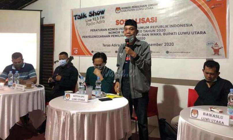 Jelang Pilkada, KPU Lutra Sosialisasi PKPU RI Nomor 18 Tahun 2020