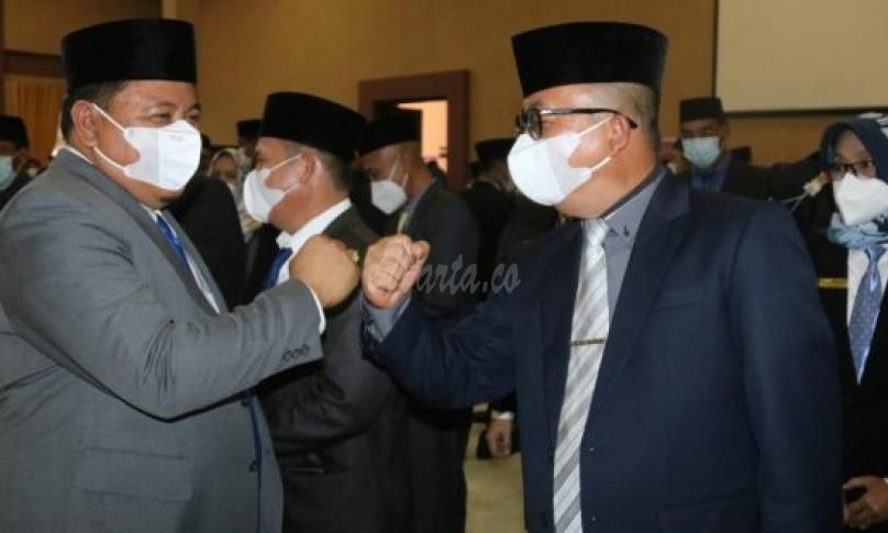 Sesda Arif Gunadi Lantik 94 Pejabat Pemkot Bengkulu. -Kominfo