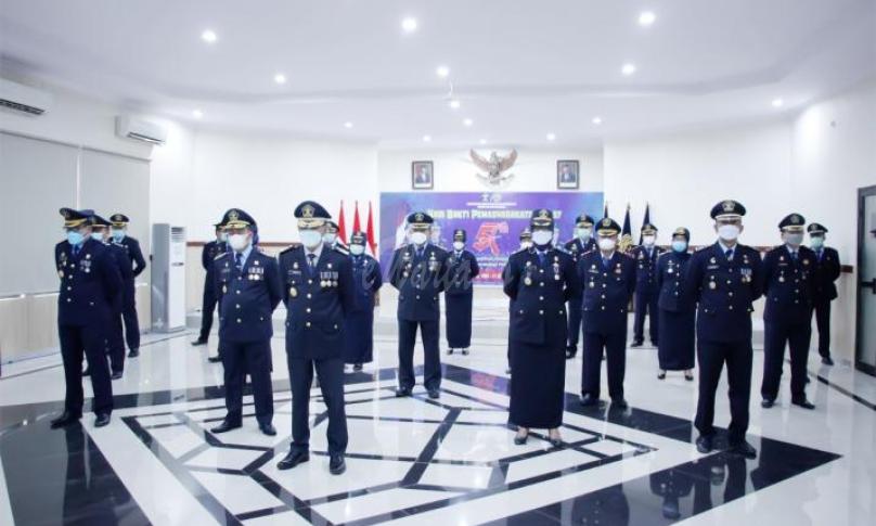 Kantor Kemenkumham Bengkulu Ikuti Peringatan Hari Bakti Pemasyarakatan Ke-57 Secara Daring