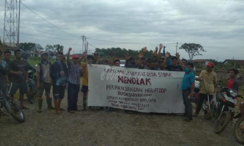 Warga Desa Sibak Tolak Perpanjangan HGU PT DDP