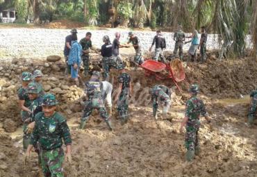 Pekerjaan TMMD di Desa Talang Alai terus di kebut