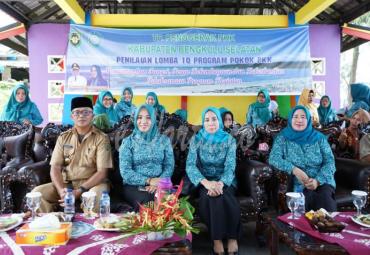 Ketua TP PKK didampingi Kepala Dinas Kesehatan dan pengurus TP PKK Bengkulu Selatan