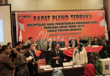 Rapat Pleno Terbuka KPU Provinsi Bengkulu berlangsung kondusif