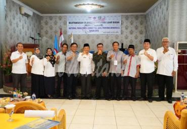 Asisten I Setda Provinsi Bengkulu Hamka Sabri membuka secara resmi Musyawarah Olahraga Provinsi Luar Biasa (MUSORPROVLUB) Tahun 2019, Rabu (10/7)