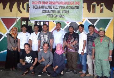 Panitia dan anggota BPD terpilih Desa Batu Alang, Kabupaten Luwu Utara