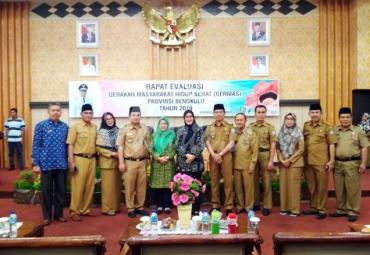  Rapat Evaluasi Pelaksanaan Gerakan Masyarakat Hidup Sehat (GERMAS) Provinsi Bengkulu Tahun 2019, Selasa (26/11).
