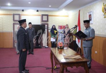 Pejabat Fungsional Widyaiswara Ahli Utama pada Badan Pengembangan dan Sumber Daya Manusia (BPSDM) Provinsi Bengkulu, di ruang VIP Pola Provinsi Bengkulu, Kamis  (6/2/2020).