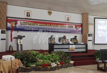Polda Bengkulu melaksanakan kegiatan Latihan Pra Operasi (Latpraops) Mantap Praja Nala-2020