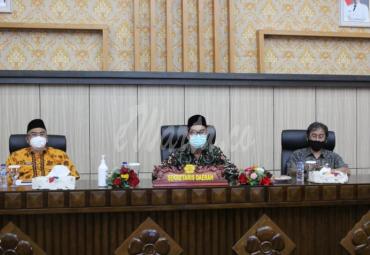 Lokakarya Penerapan Standar Pelayanan Publik dilingkup Pemerintah Daerah Wilayah I Tahun 2020 secara virtual, Kamis (12/11).