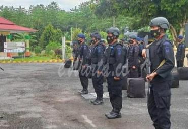 Danki Brimob 3 Yon B Baebunta, Imbau Masyarakat Patuhi Prokes saat ke TPS