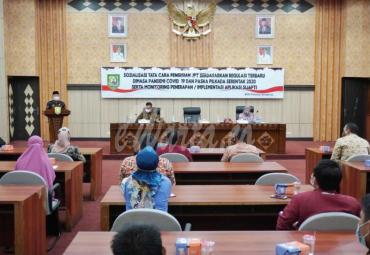 Sekda Hamka Sabri Buka Sosialisasi pengisian JPT dan Monitoring Aplikasi SIJAPTI