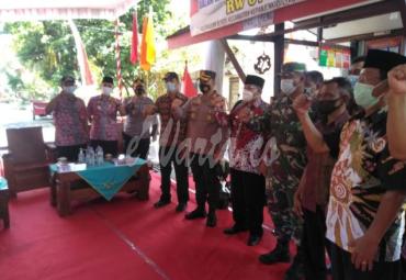 Wali Kota Blitar Melaksanskan Monitor PPKM Mikro Posko RW 07 jalan serayu Kelurahan Bendo