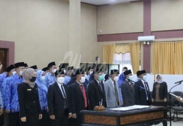 Perubahan Nomenklatur, Puluhan Pejabat Kota Bengkulu Dikukuhkan Lagi