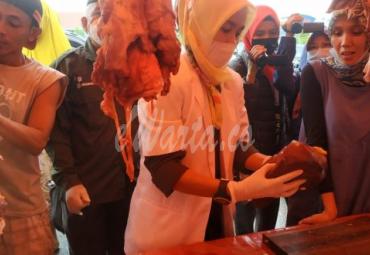 Periksa Penjualan Daging, Dispangtan Kota Bengkulu Temukan Cacing Hati