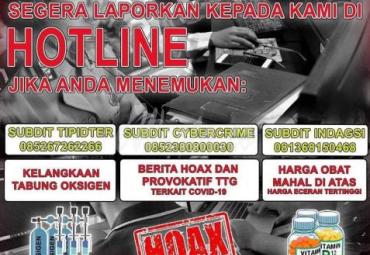 Dit Reskrimsus Polda Bengkulu Luncurkan Hotline Covid-19