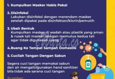 Ini Cara Mengelola Limbah Masker Habis Pakai Saat Isolasi Mandiri