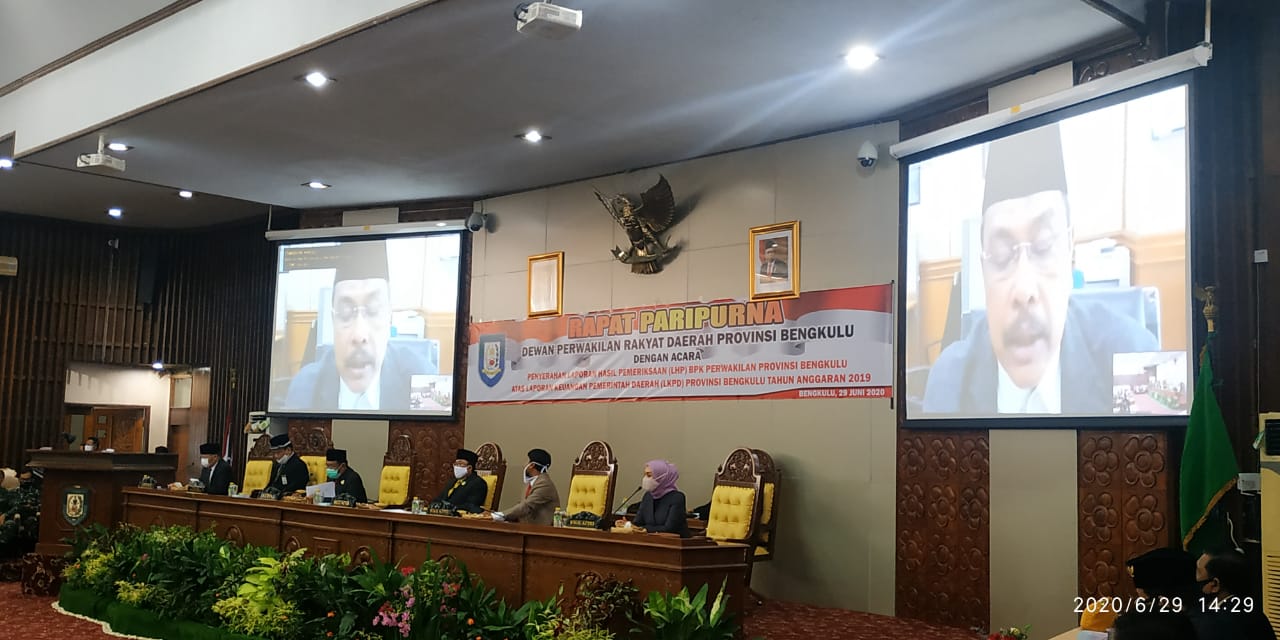 Paripurna DPRD Provinsi Bengkulu Beragendakan Penyerahan LHP BPK