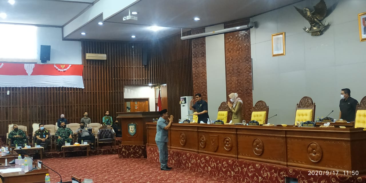 Wakil Gubernur Bengkulu Dedy Ermansyah sampaikan nota pengantar rancangan peraturan daerah tentang APBD Perubahan tahun anggaran 2020 di depan 27 Anggota DPRD Provinsi Bengkulu.