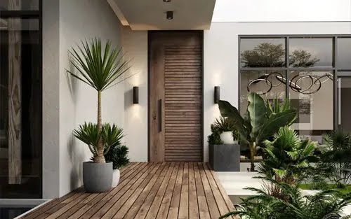 Pintu aksen horizontal 