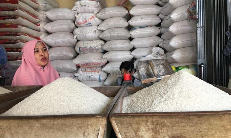 Salah satu toko beras di Rejang Lebong