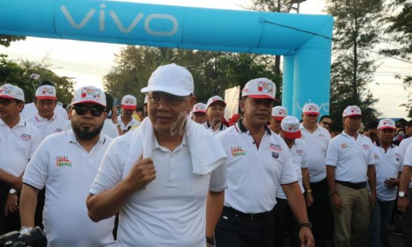 Gubernur Bengkulu, Kapolda dan Walikora Bengkulu turut serta dalam Millenial Road Safety Festival bersama masyarakat Dan Millenial Bengkulu