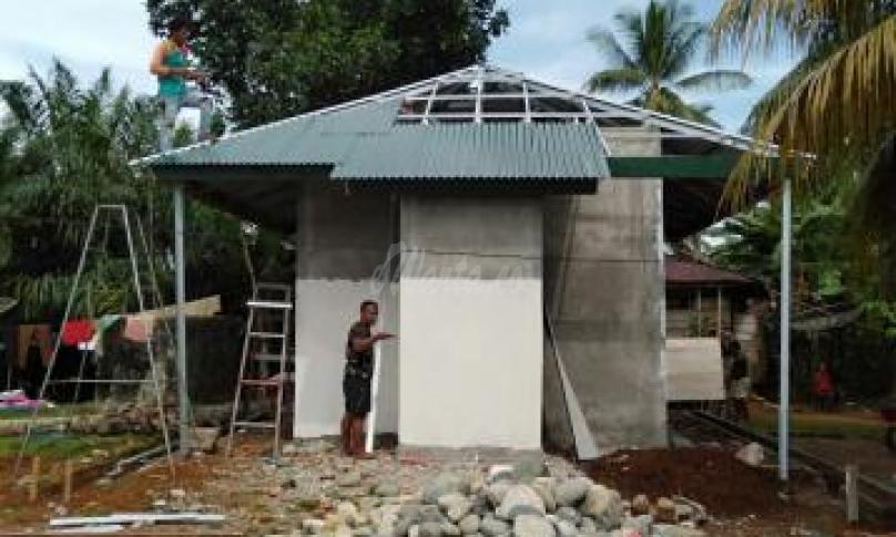 Penampakan pembangunan Mushola di lokasi TMMD Seluma