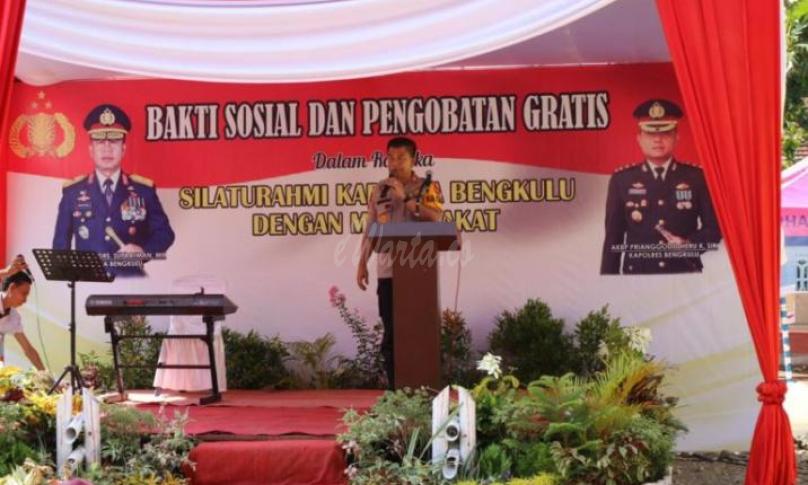 Kapolda Bengkulu Brigjen Pol Drs Supratman saat memberikan sambutan