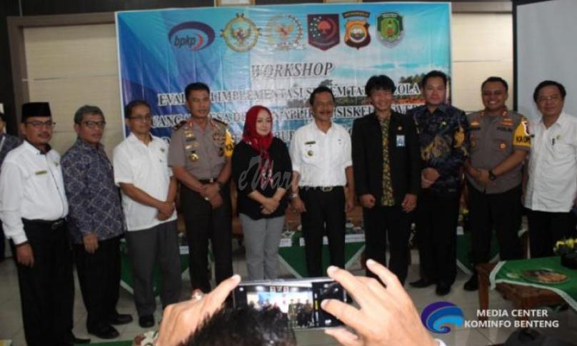 Workshop evaluasi implementasi sistem tata kelola keuangan desa dengan aplikasi siskeundes, di Aula Pemkab Bengkulu Tengah rabu (27/03).