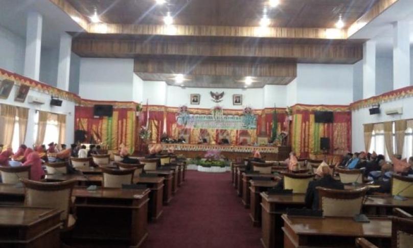 Suasana Sidang Paripurna HUT Kabupaten Seluma nampak kurang semarak dan bersemangat