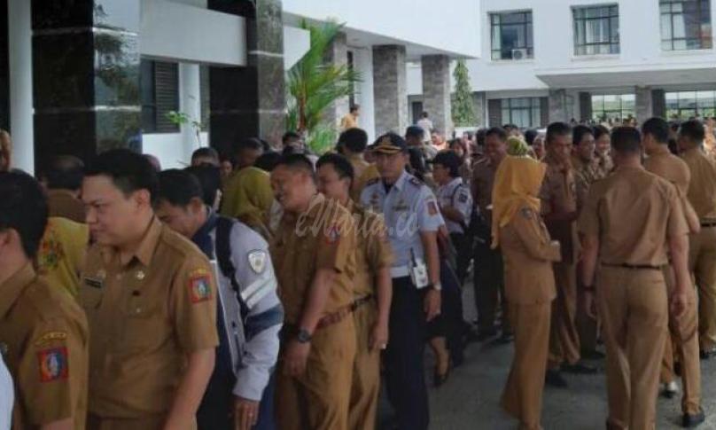 Usai apel bersama dilanjutkan Halal Bihalal di lingkungan Pemkab Tana Toraja, Sulawesi Selatan