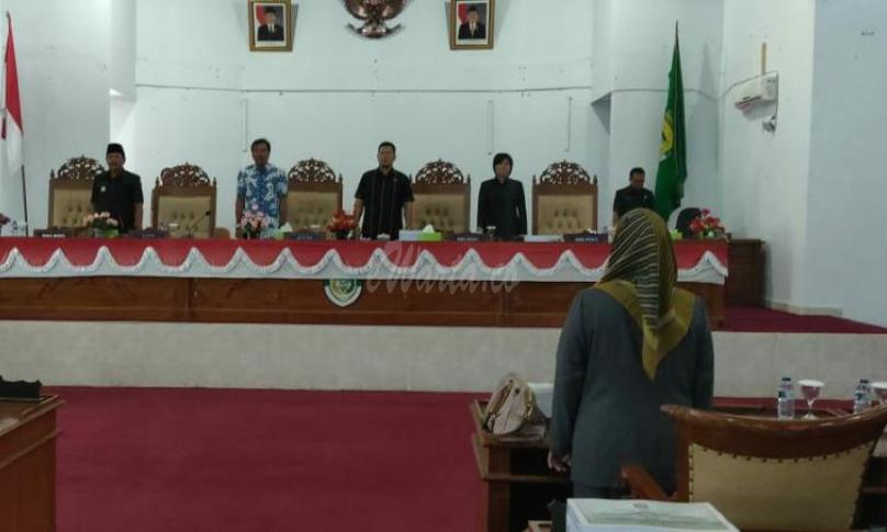 Paripurna Laporan Pertanggung Jawaban Bupati tentang pelaksanaan APBD tahun 2018