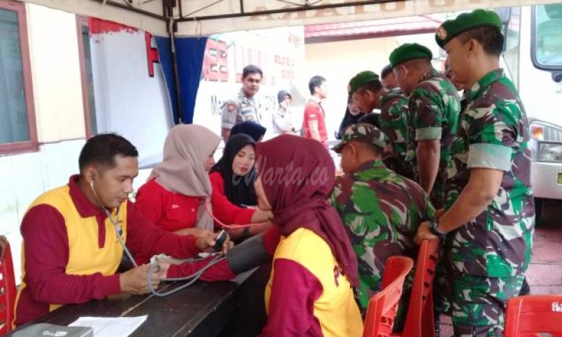 Donor darah diikuti TNI, POLRI dan Bhayangkari Polres Luwu Utara