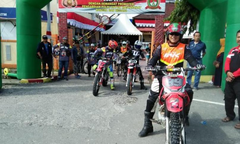 Meriahkan HUT Bhayangkara ke-73, Polres Lutra gelar Trail Adventure