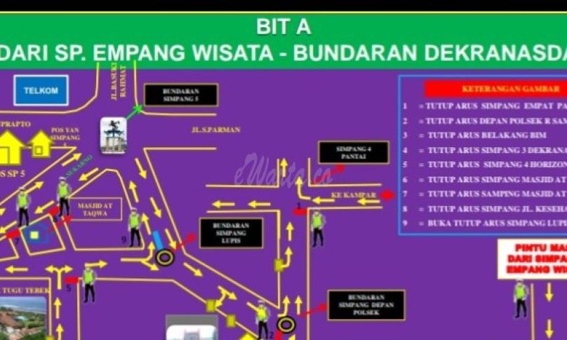 Lebaran, Hindari kemacetan Polres Kota Bengkulu terapkan rekayasa lalu lintas