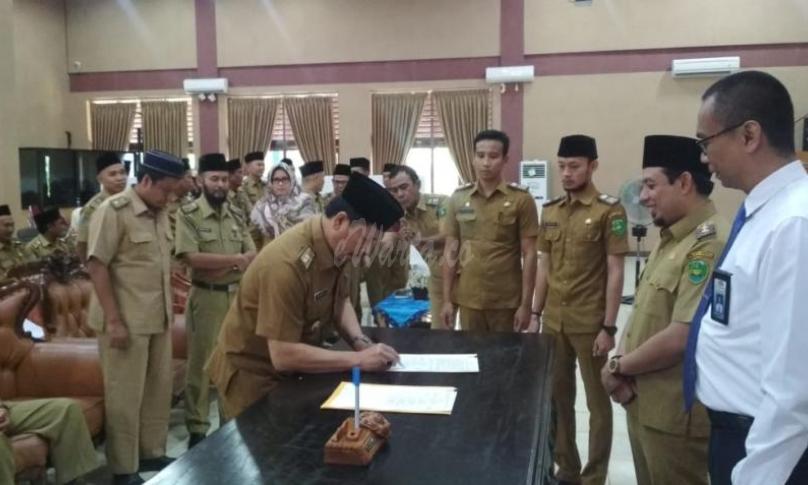 Seluruh OPD menandatangani fakta integritas dan berkomitmen mempertahankan Opini WTP