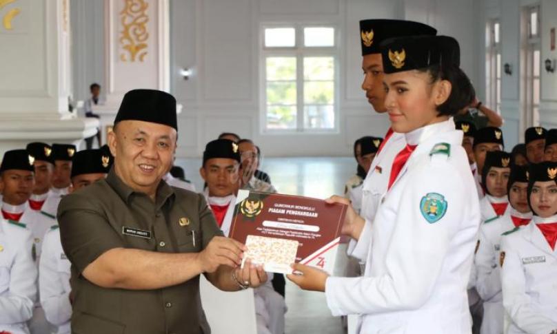 Paskibra dibubarkan secara resmi oleh Gubernur Bengkulu melalui Sekda Provinsi Nopian Andusti. Para Paskibra Provinsi Bengkulu tahun 2019 yang berjumlah 54 Orang ini berasal dari seluruh perwakilan siswa SMA/SMK di Provinsi Bengkulu.