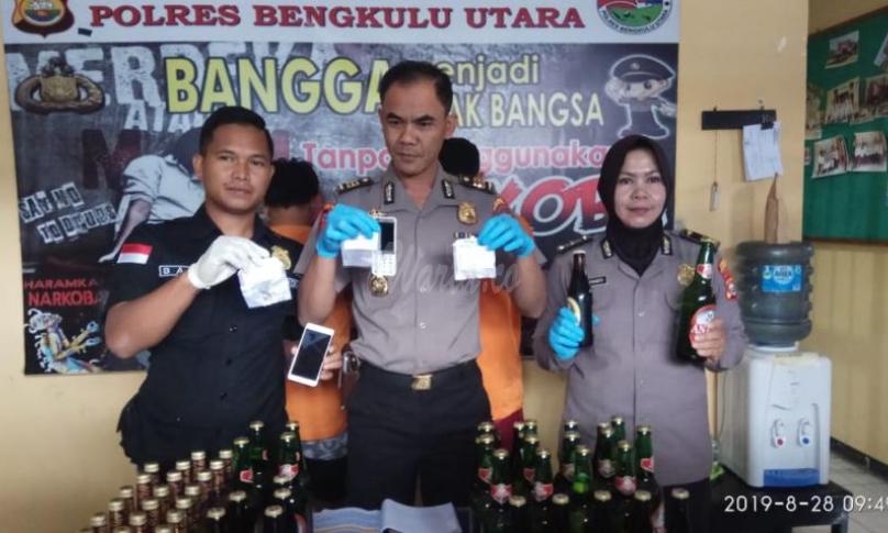 Ekspos tangkapan pelaku Narkoba di Mapolres Bengkulu Utara
