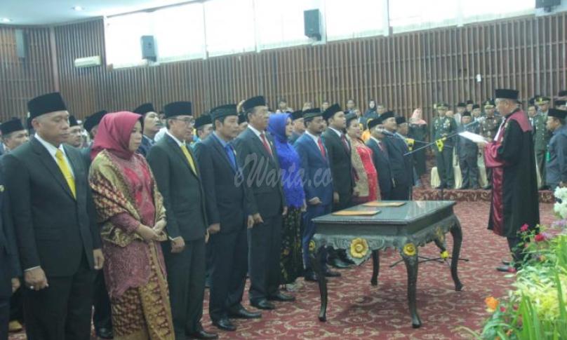 Pelantikan dan pengambilan sumpah anggota DPRD Provinsi Bengkulu periode 2019-2024