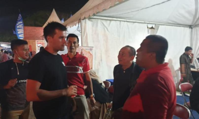 Kepala Dinas Kominfotik provinsi Bengkulu, Jadulliwan saat di temui di Stand milik Diskominfotik