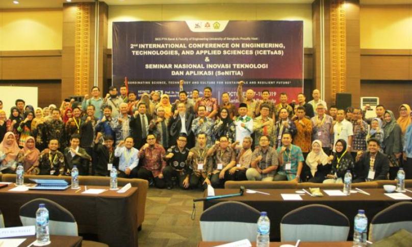 Internasional Conference on Engginering Technologies and Applied Sciences (ICETsAS) 2019 dan Seminar Nasional Inovasi, Teknologi dan Aplikasi (SeNITiA) Bersama Badan Kerjasama Perguruan Tinggi Negeri Wilayah Barat (BKS PTN) Bidang Teknik dan Fakultas Teknik Universitas Bengkulu (UNIB